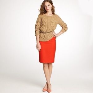 J.Crew No. 2 Pencil Skirt - orange wool